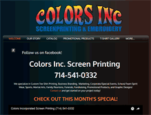 Tablet Screenshot of colorsinctees.com